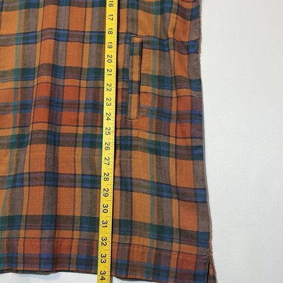 Toad & Co Women Hartland ShirtDress Plaid Flannel Short Sleeve Small Size - Picture 5 of 12